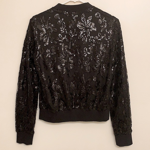 Black Lace Bomber Jacket - Picture 5 of 16